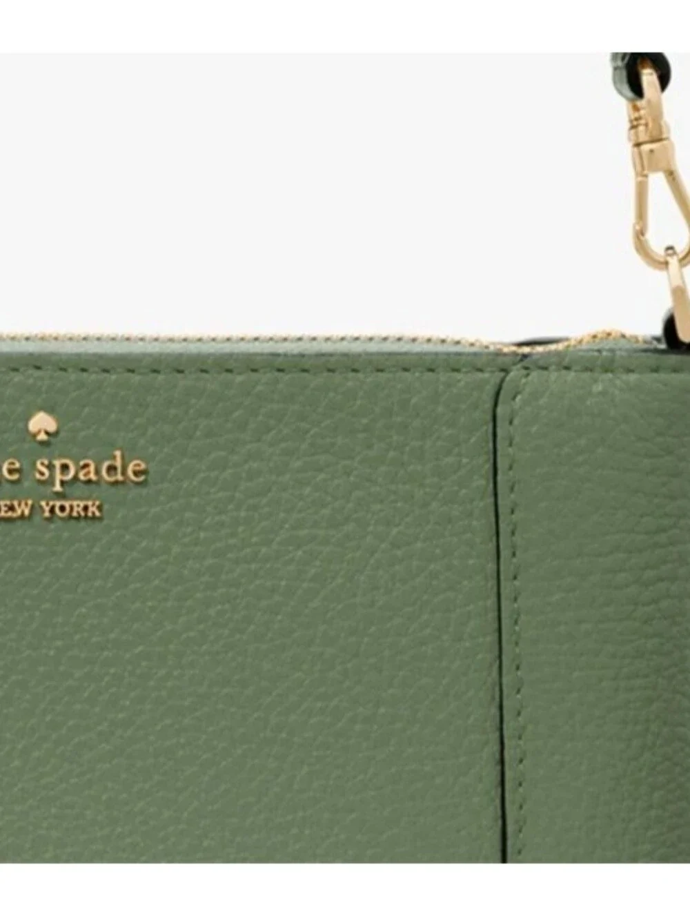 kate spade Lena Green Leather Converable Wristlet Shoulder Bag